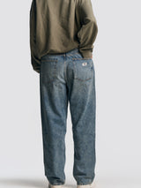 UNISEX HEMSWORTH BAGGY FIT JEANS TINTED MID BLUE