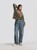 UNISEX HEMSWORTH BAGGY FIT JEANS TINTED MID BLUE