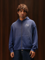 Signature Waffle Hoodie Crown Blue Men