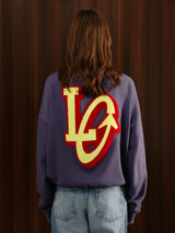 Crewneck Sweatshirt Crown Blue Women