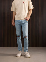 Ripped Skinny Jeans Light Blue