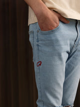 Ripped Skinny Jeans Light Blue