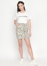 Malaga Leopard Print Short Skirt