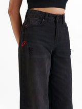 Wide Leg Jeans Black