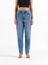 Mom Fit Jeans Dark Blue