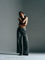 Wide Leg Jeans Grey