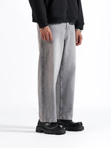 Straight Baggy Jeans Grey