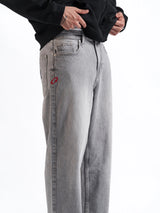 Straight Baggy Jeans Grey