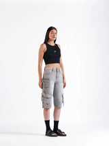 Utility Cargo Jorts Grey
