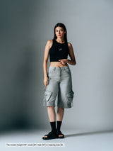 Utility Cargo Jorts Grey