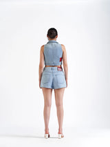 Mini Denim Shorts Light Blue