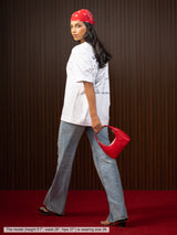 HIGH RISE STRAIGHT WIDE JEANS LIGHT BLUE