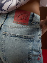 HIGH RISE STRAIGHT WIDE JEANS LIGHT BLUE