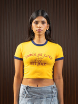 WOMEN'S BABY TEE YELLOW