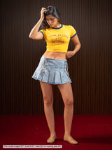 WOMEN'S BABY TEE YELLOW