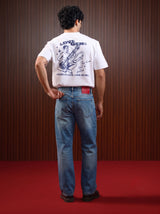 Men's Straight Jeans Mid Blue