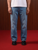 Men's Straight Jeans Mid Blue