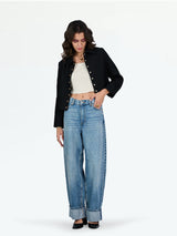Mid Blue Wide Leg Jeans