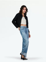 Mid Blue Wide Leg Jeans
