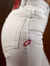 HIGH RISE STRAIGHT WIDE JEANS WHITE