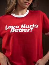 WOMEN'S RINGER TEE RED