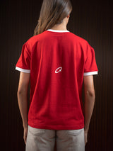 WOMEN'S RINGER TEE RED