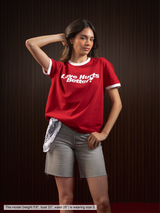 WOMEN'S RINGER TEE RED