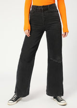 Buy Black Sofia Wide Leg Jeans for women at affordable price