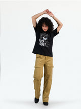 Straight Leg Khakhi Cargo
