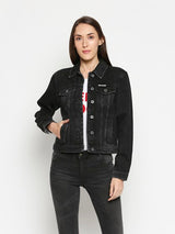 Shop Bristol Black Denim Basic Jacket for women