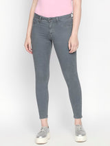 Buy Brazil Grey Non-denim Skinny Fit pants for women