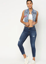 jeans vest for womens