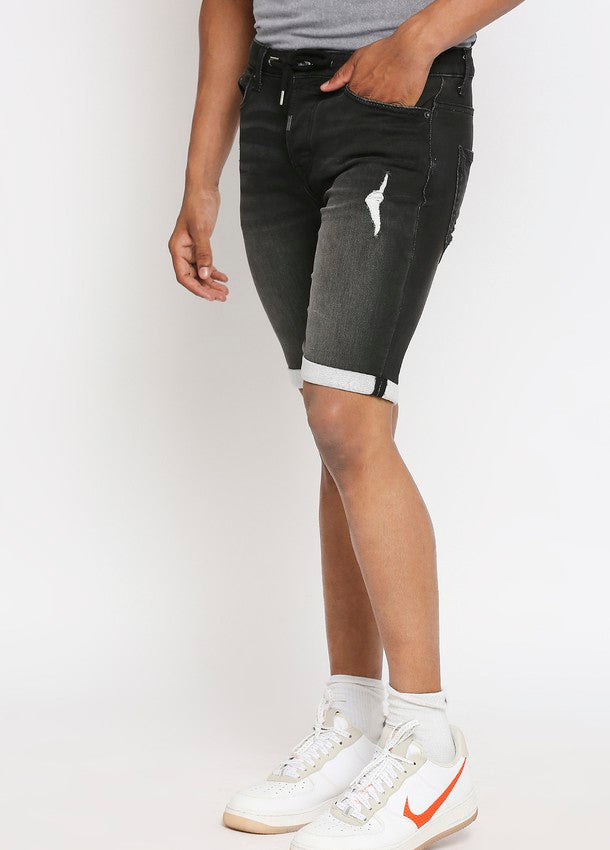 Jose Knitted Denim Shorts