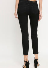 Women's Black Milan Skinny Zippered Jeans