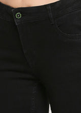 Women's Black Milan Skinny Zippered Jeans