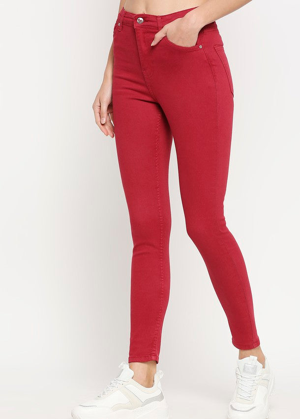 Vienna Teracotta Highwaist Skinny Jeans