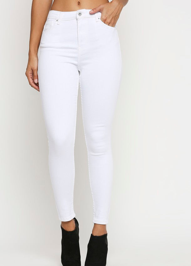 Vienna Highwaist White Skinny Jeans
