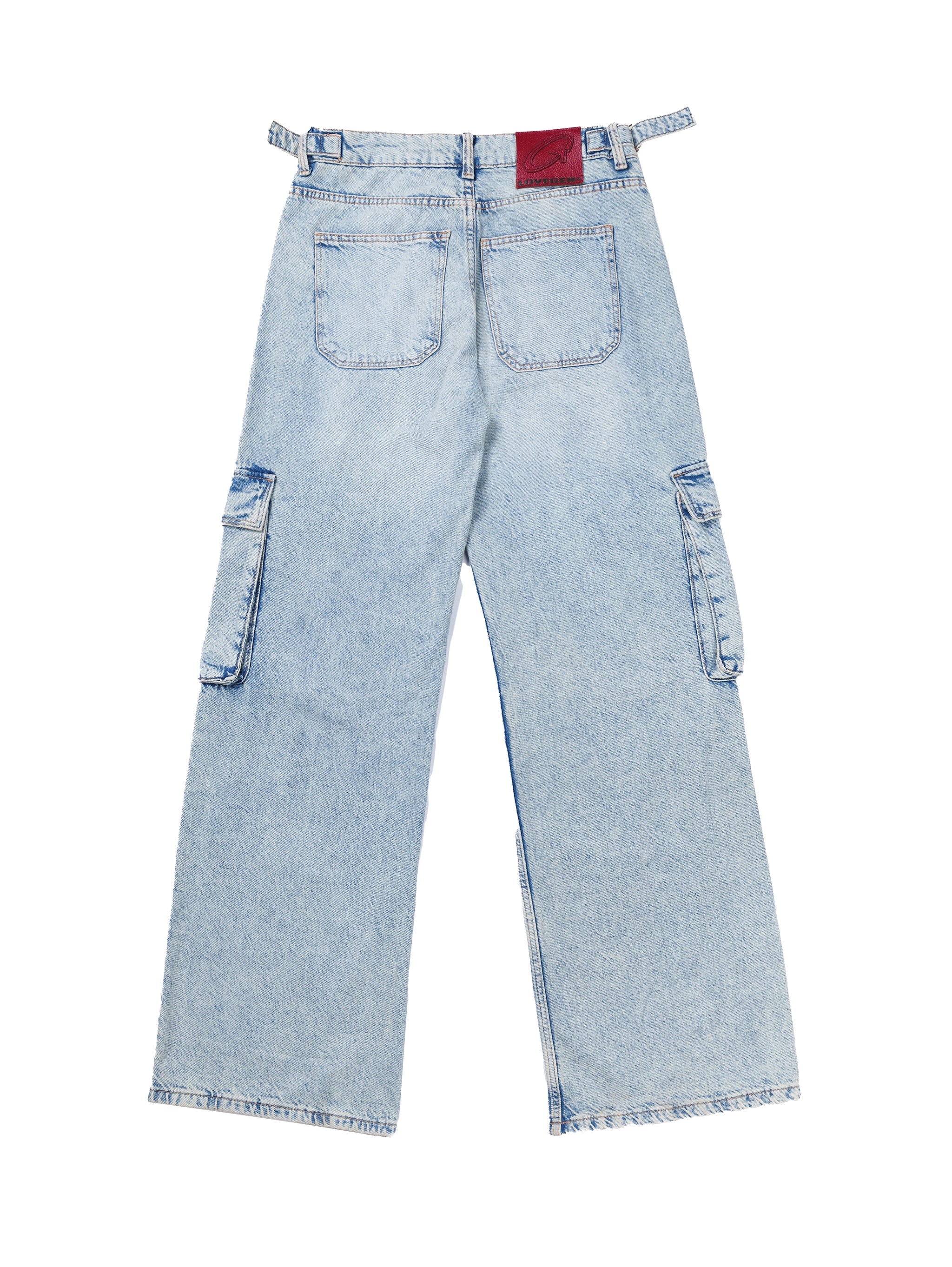 Utility Straight Cargos Light Blue