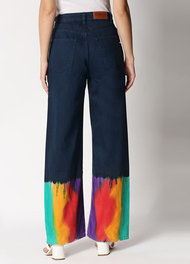 Sofia Rainbow Blue Wide Leg Jeans