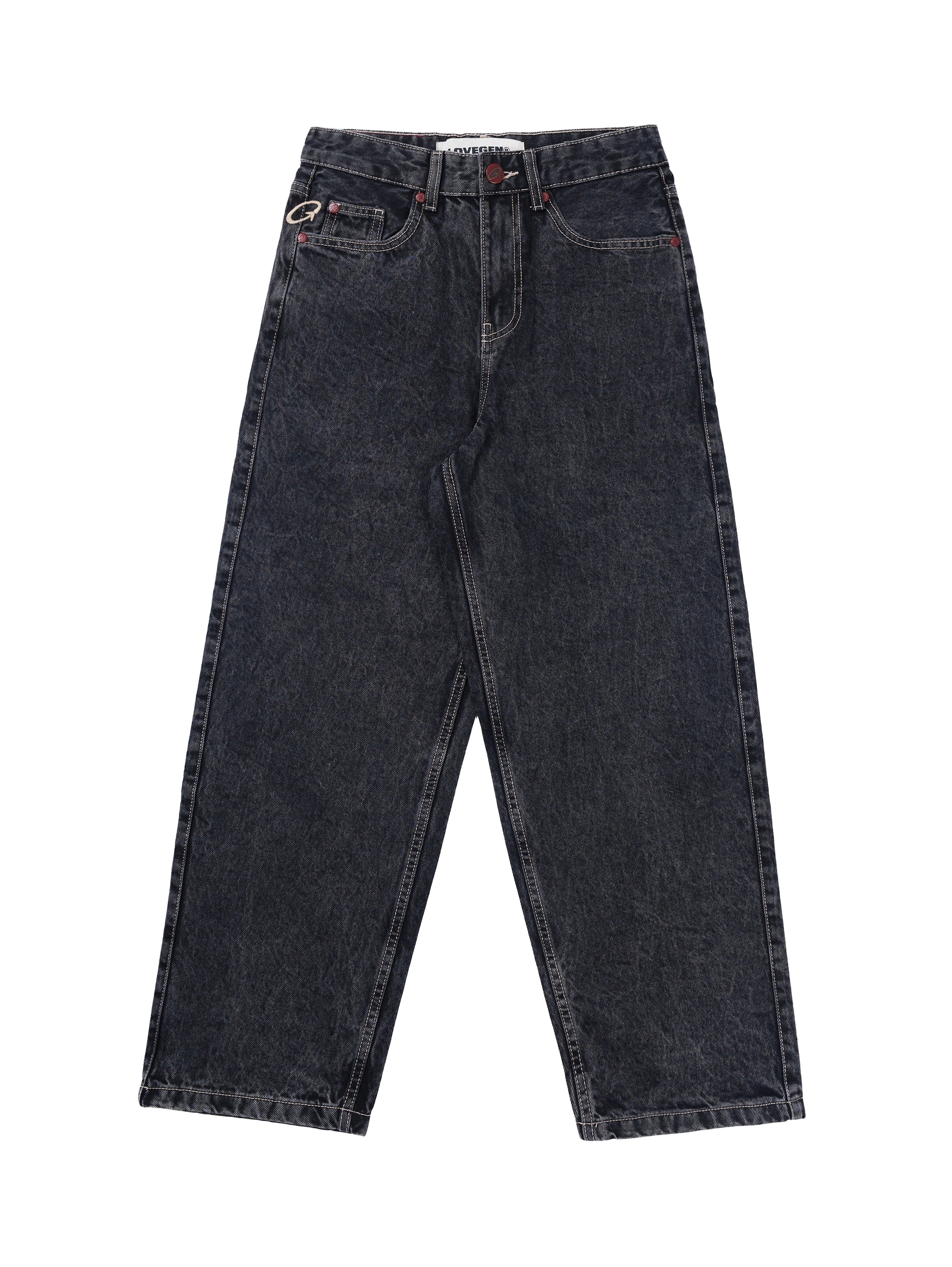 Straight Baggy Jeans Black