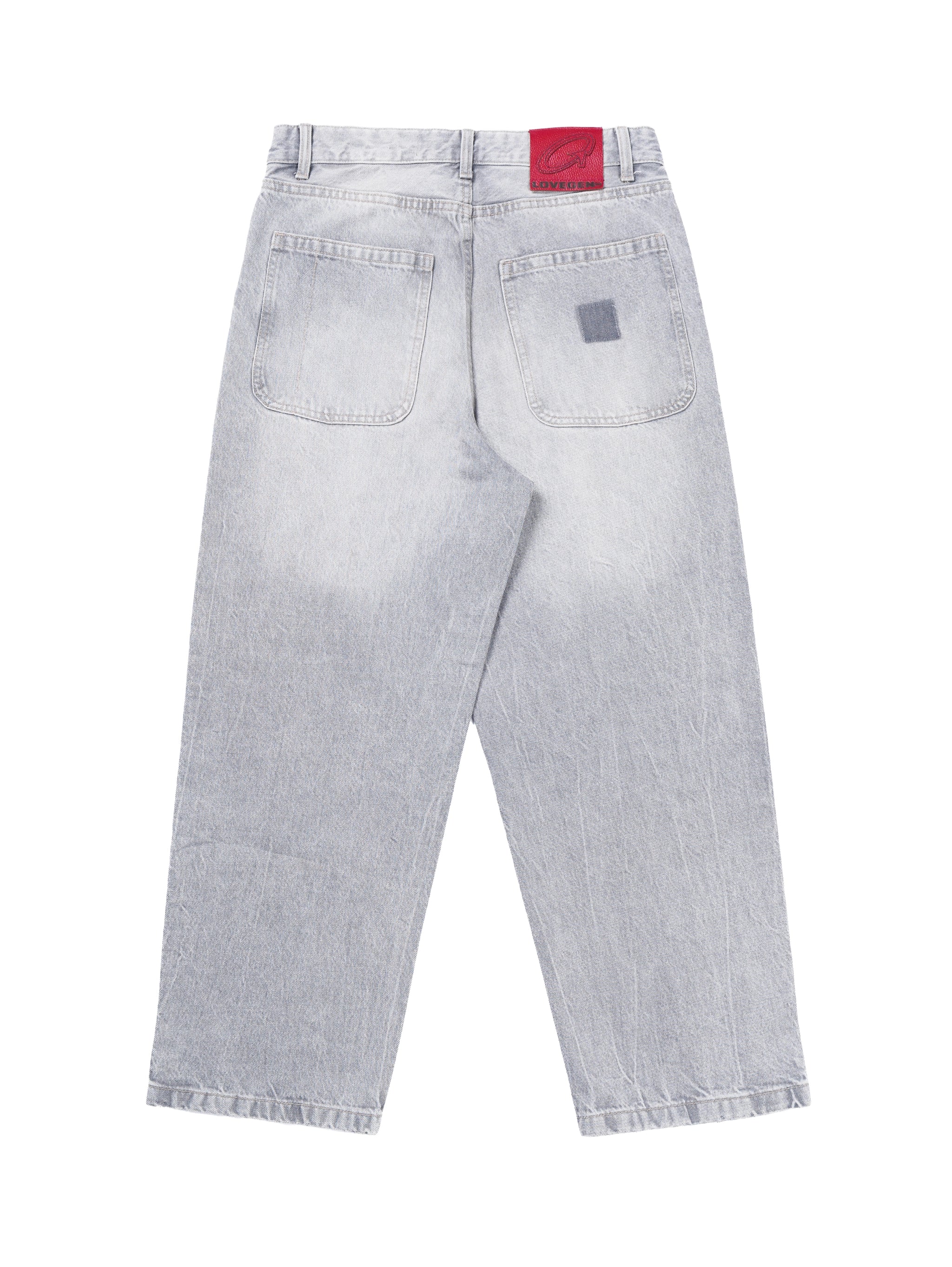 Straight Baggy Jeans Grey