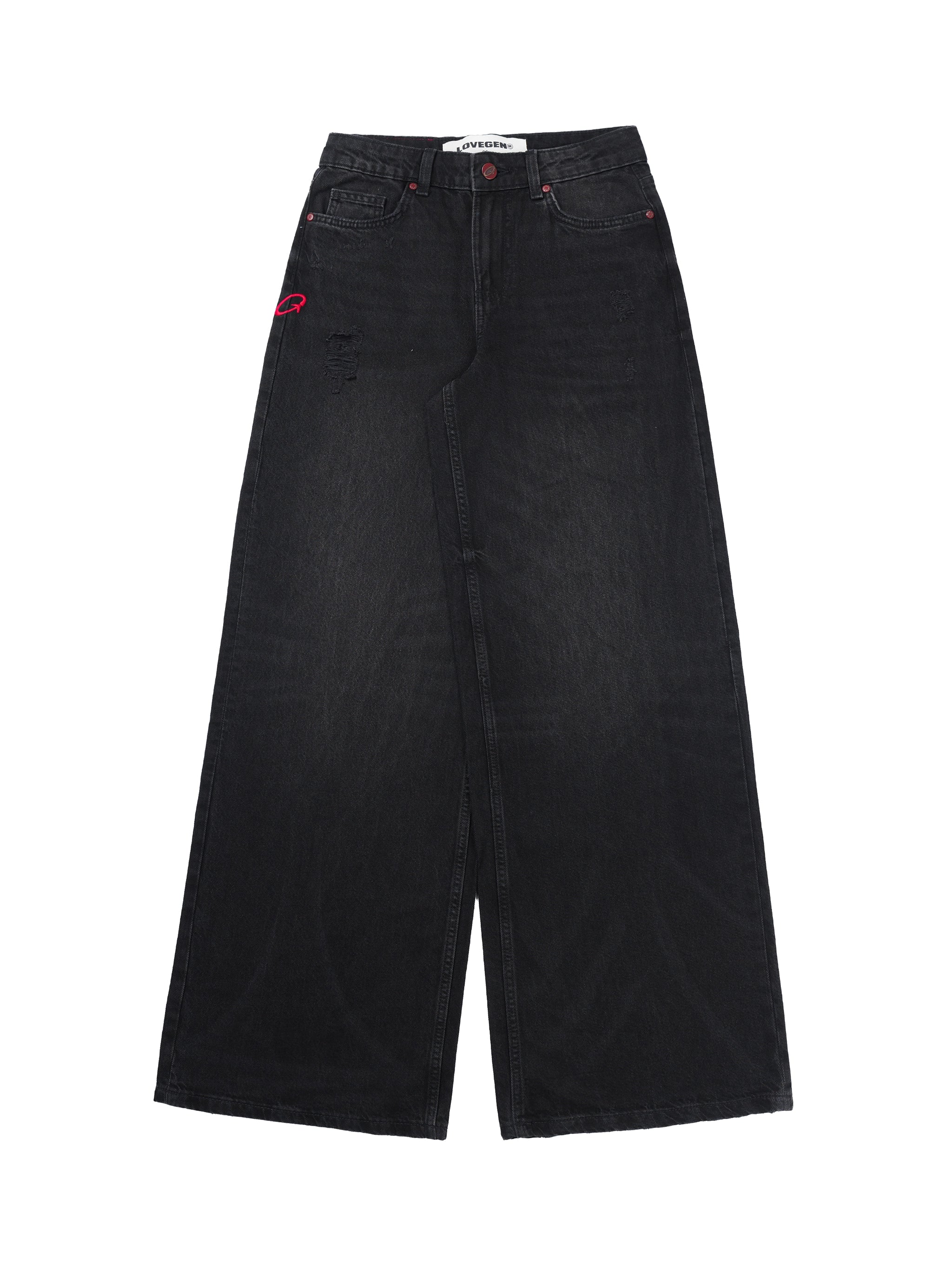 Wide Leg Jeans Black