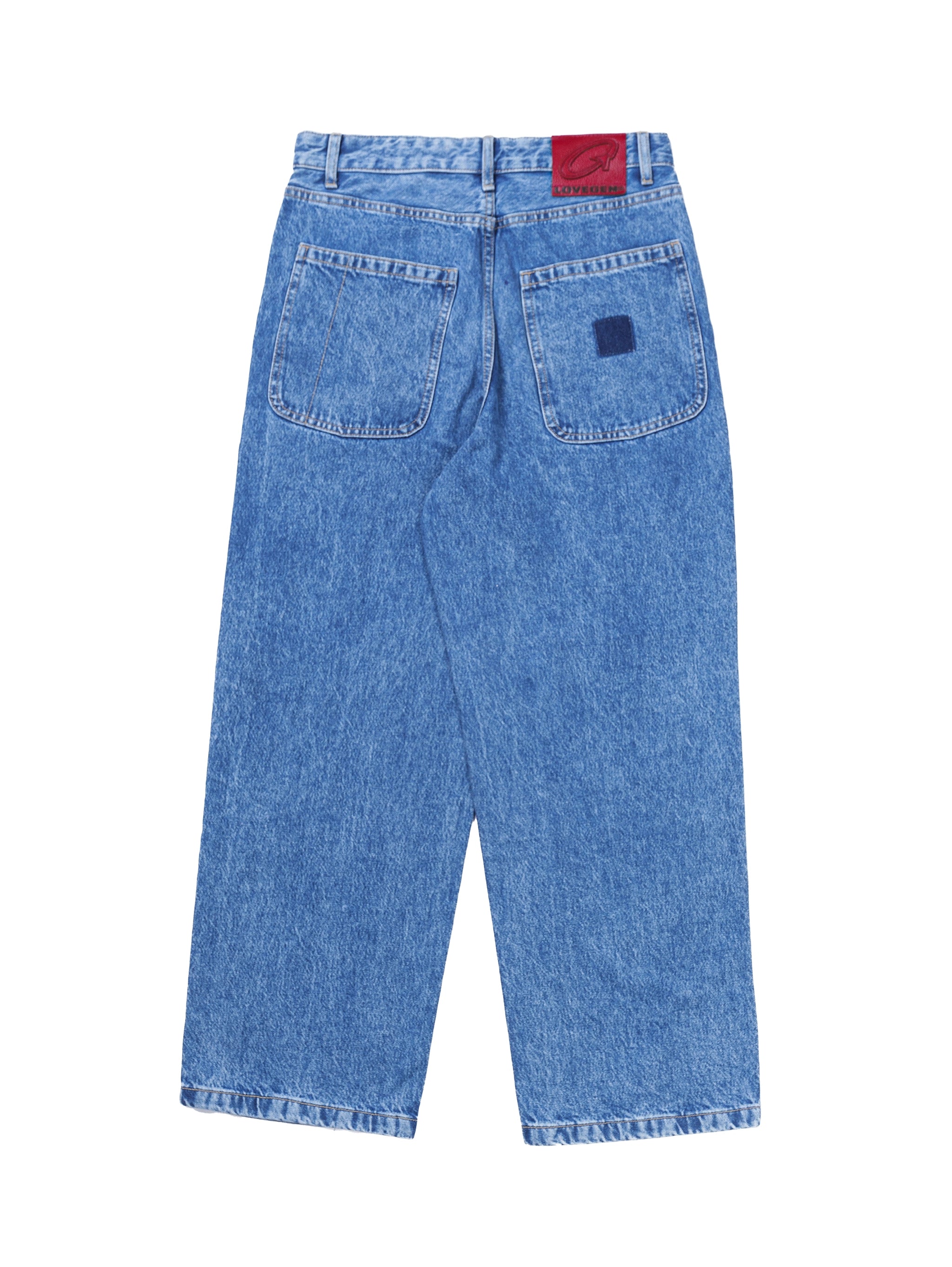 Straight Baggy Jeans Mid-Blue