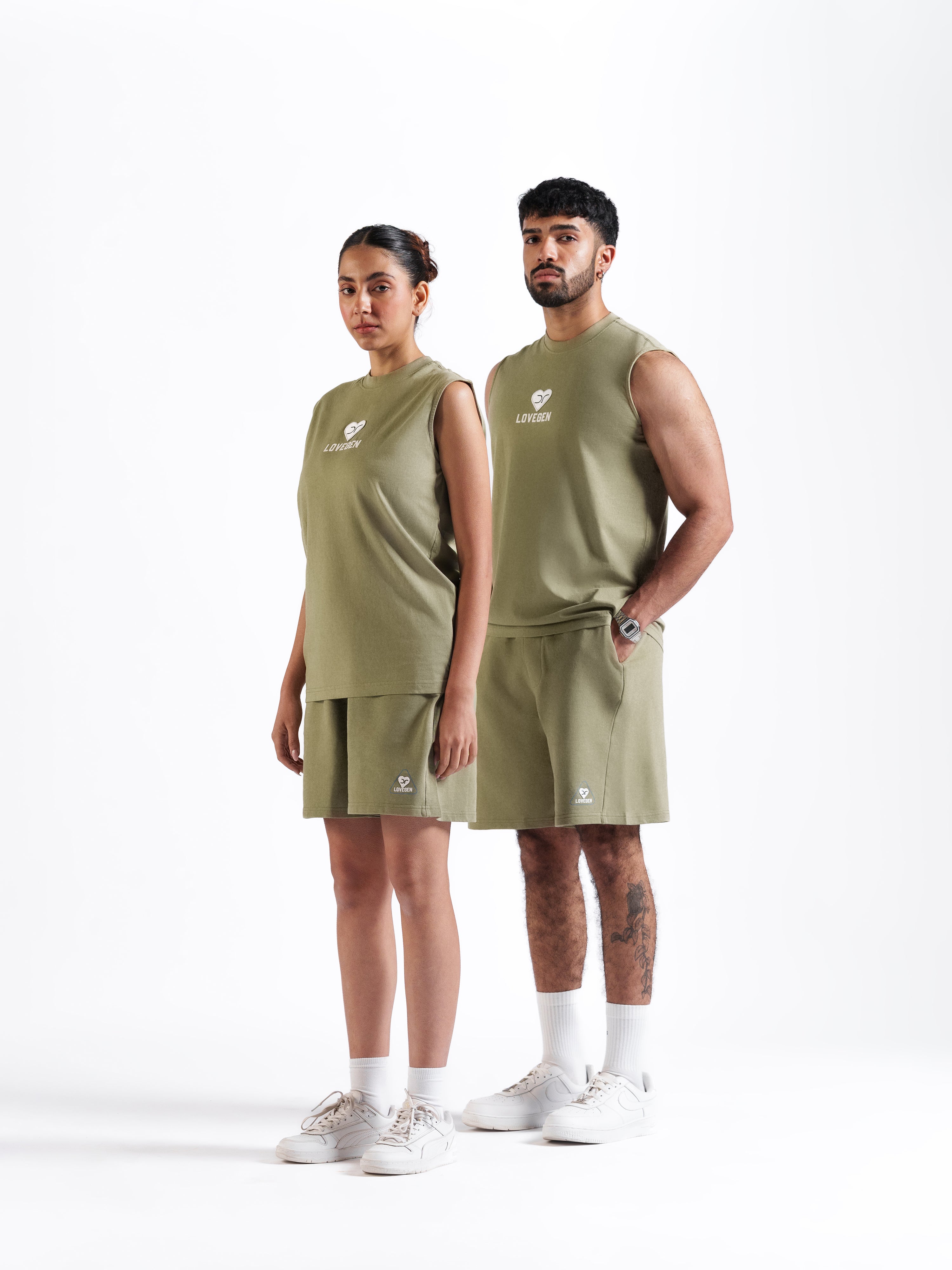 DR Light Green Monochrome Sleeveless