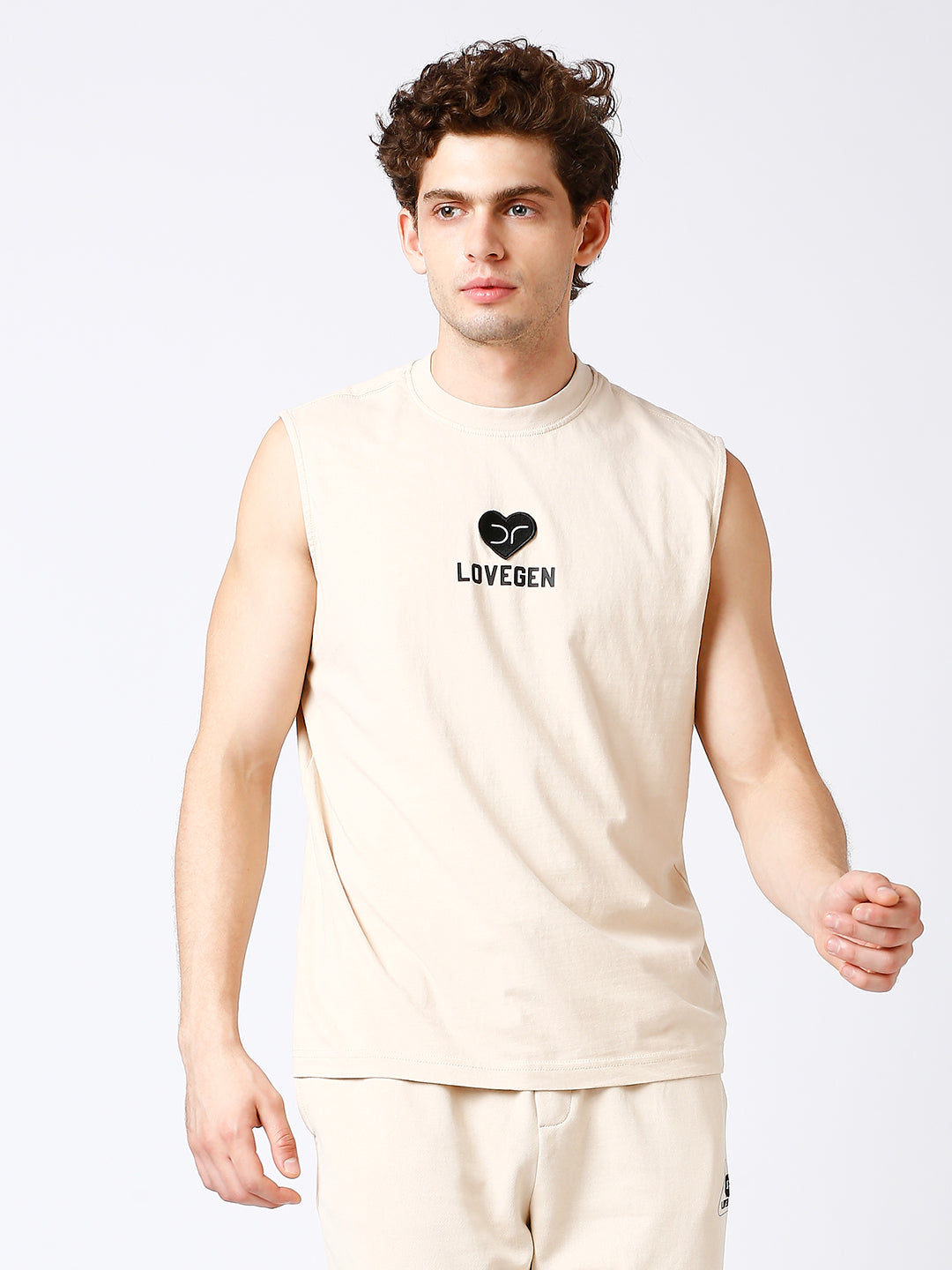 DR Beige Monochrome Sleeveless