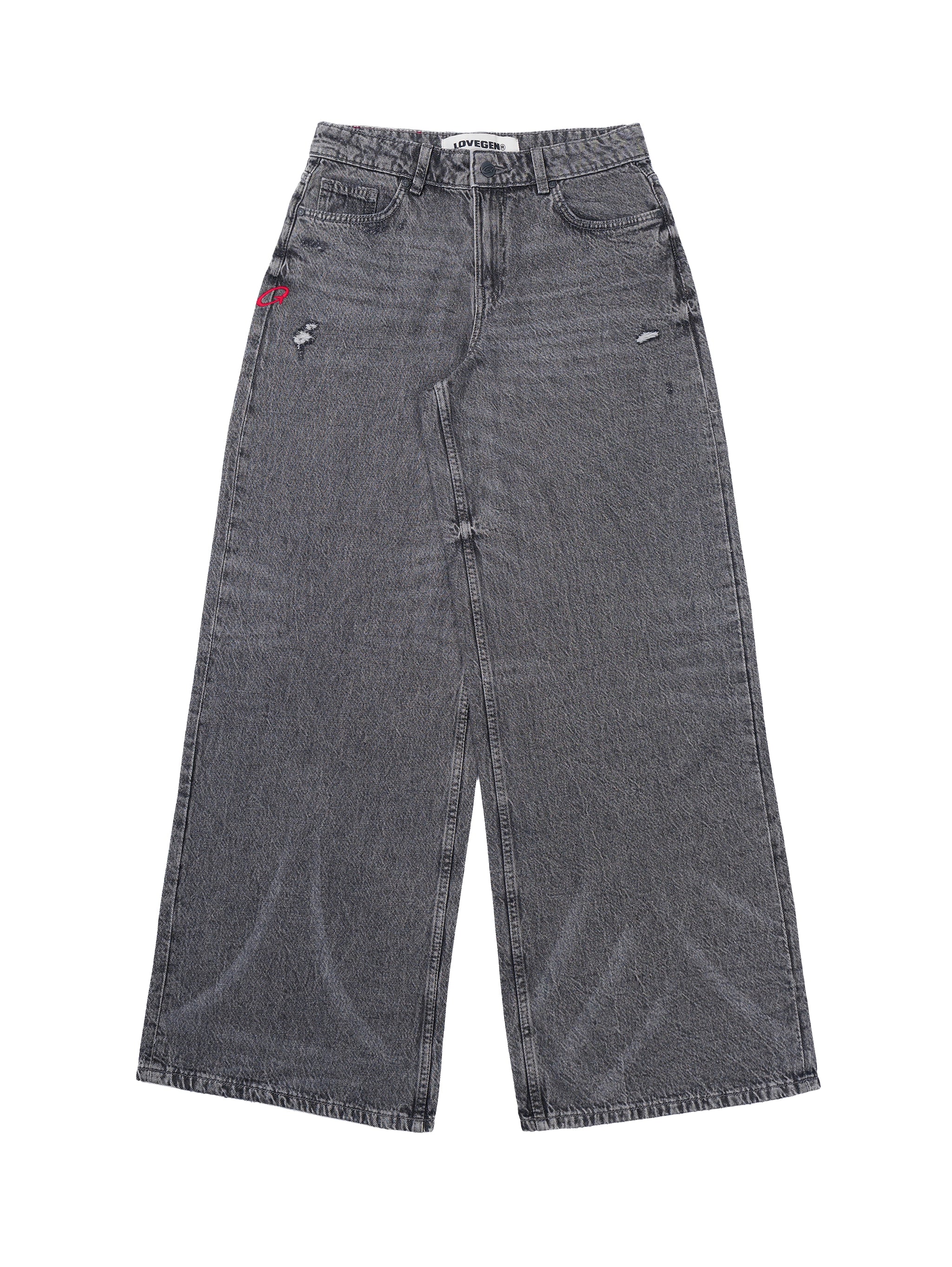 Wide Leg Jeans Grey