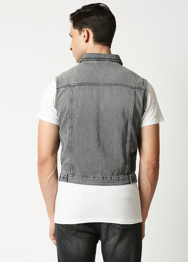 Genesis Grey Basic Vest Jacket