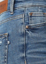 Dark Mid Blue Ibiza High waist  Skinny Fit Jeans