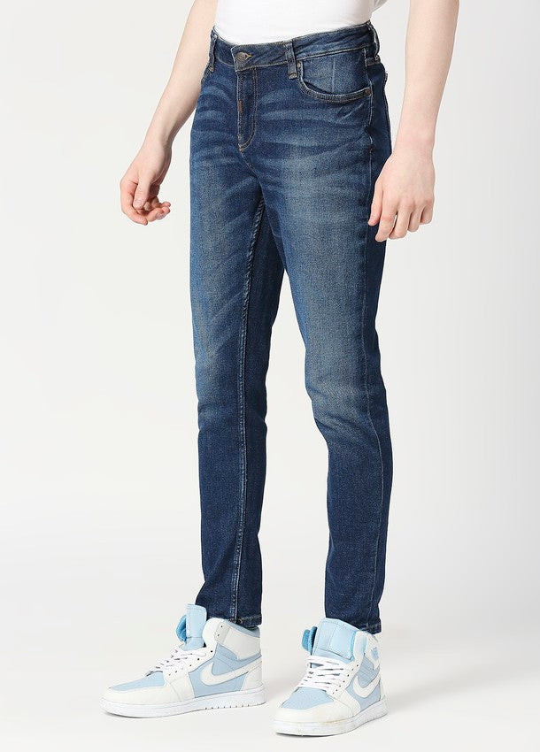 Dark Blue Arnold Comfort Slim Fit Basic Jeans
