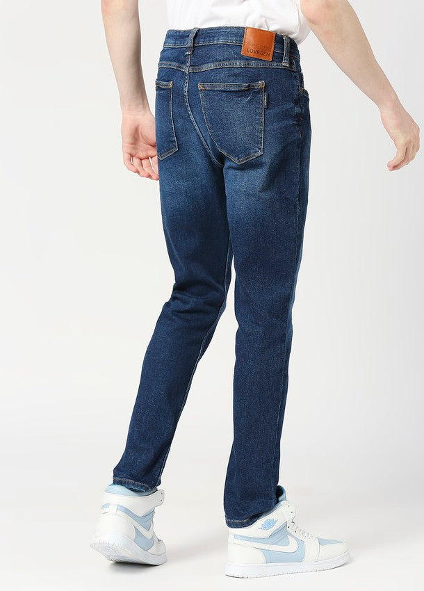 Dark Blue Arnold Comfort Slim Fit Basic Jeans